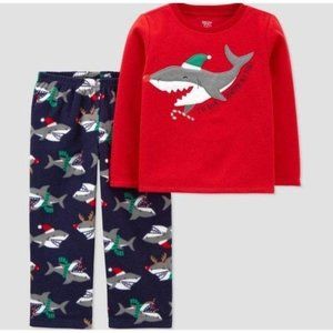 Carters Shark Pajama Set 2T Red Holiday Just One You